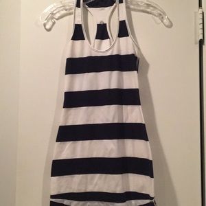 Lululemon sports tank in black and white stripes!
